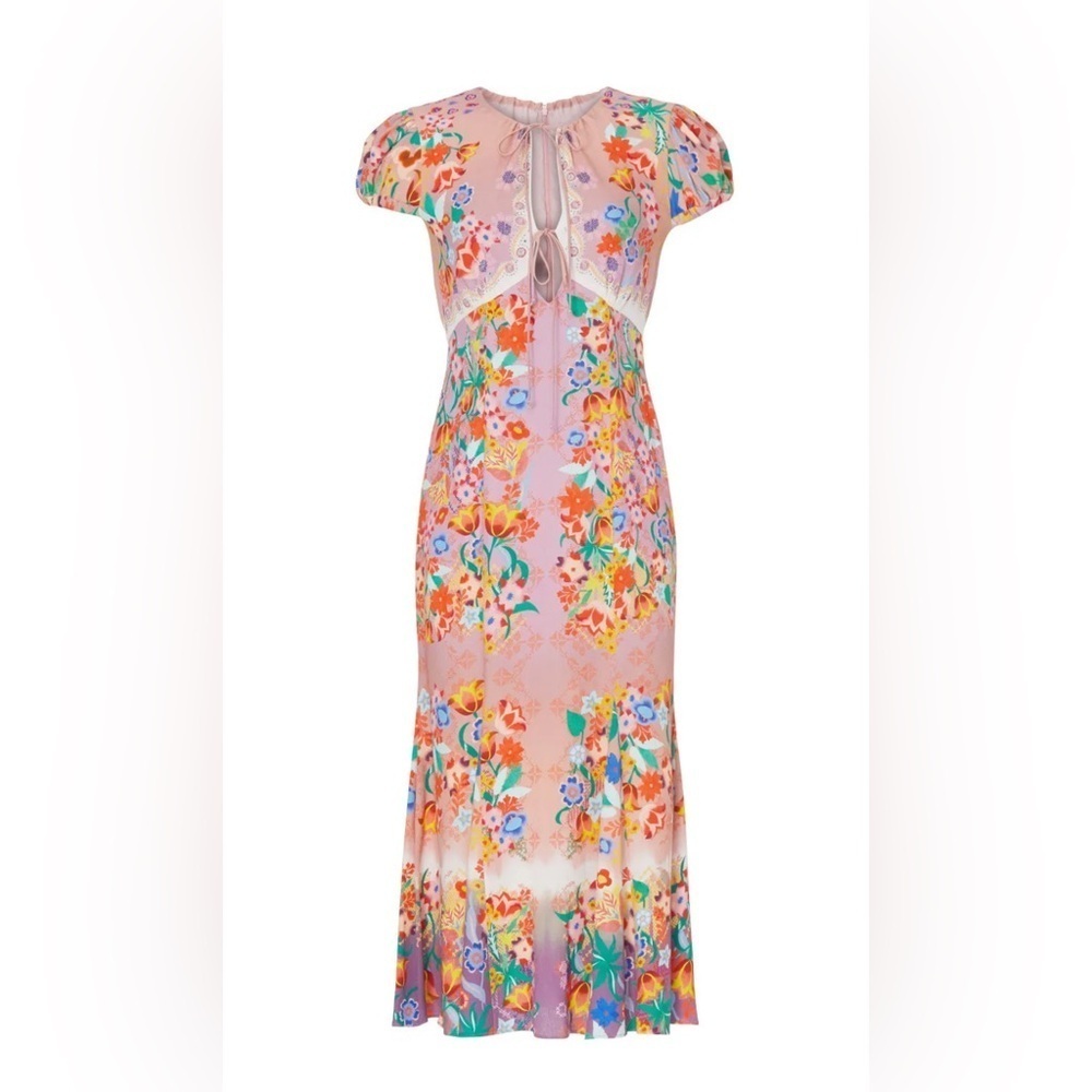 SALONI Sienna floral dress size 6. - Picture 6 of 12